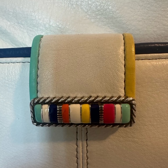 Brighton White Leather Rainbow All-in-One Crossbody Bag - Picture 4 of 16